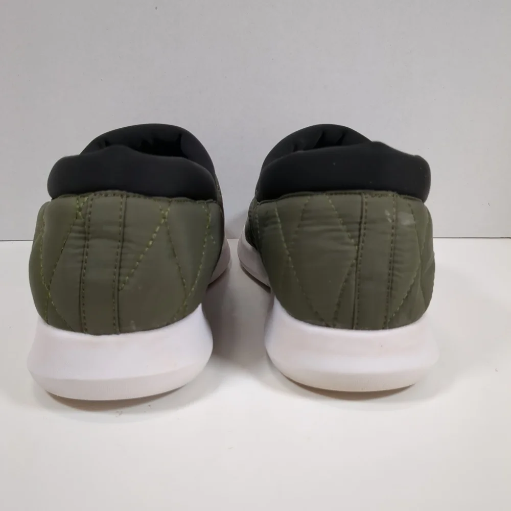 London Fog Kellie Women's Olive Green /Black Quilted Slip-On Shoes S-9M